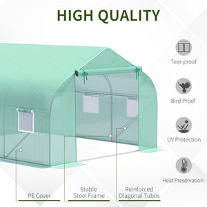 Walk-in greenhouse with premium steel frame