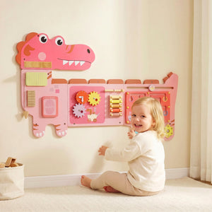 Pink Dinosaur Wall Activity Panel, 2 years and up