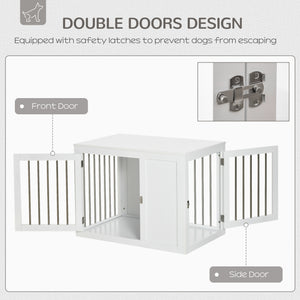 Cage with two lockable doors, white