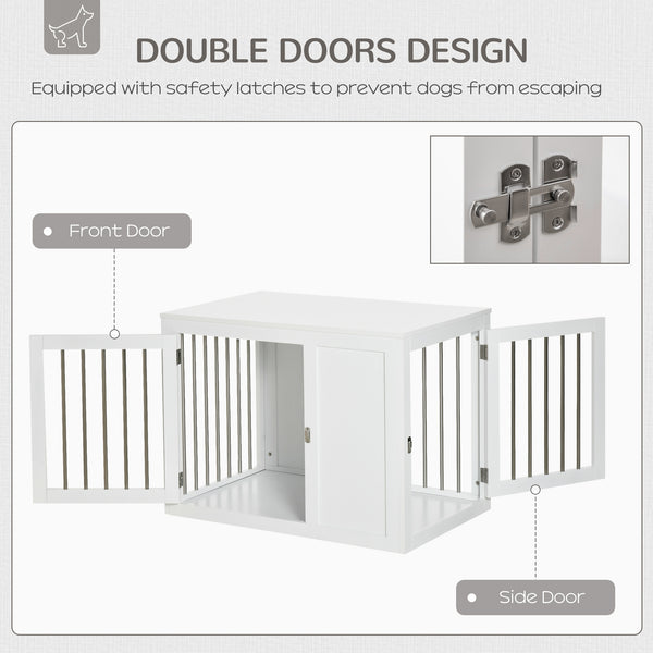 Cage with two lockable doors, white