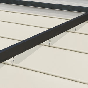 10' x 7' Pergola with Retractable Awning, Cream White