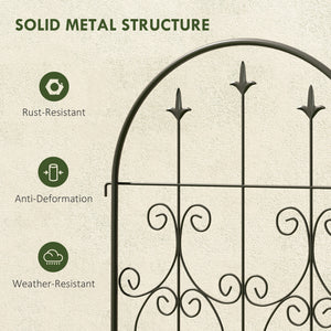 Set of 2 metal garden trellises, black