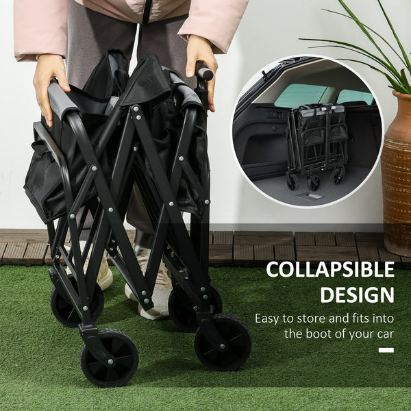 Folding garden cart with steel frame