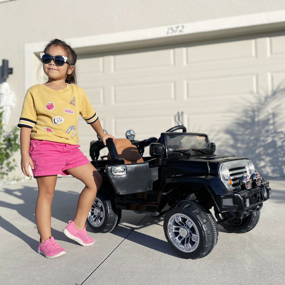 Jeep Power Wheels 12V with Remote Control, Black