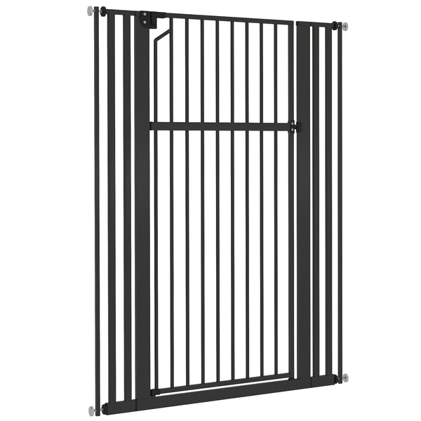 55-inch tall pet gate, adjustable width, black