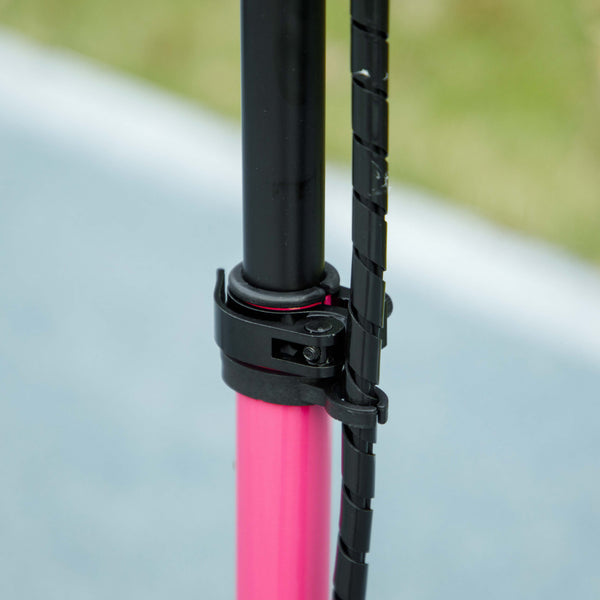 Foldable electric scooter with seat and 2 adjustable heights, pink