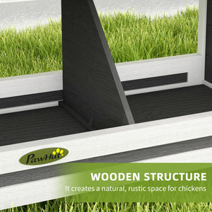 Nesting boxes for chickens with asphalt roof