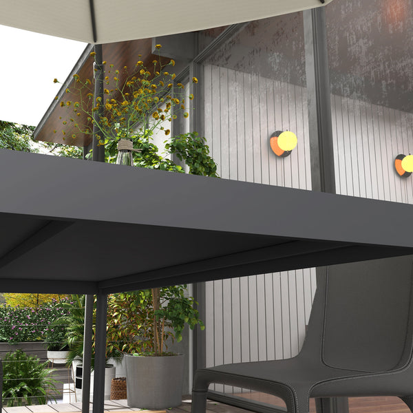 Garden table with aluminum frame, dark grey