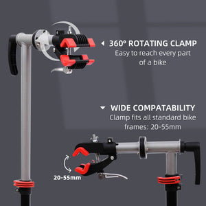 Adjustable bicycle repair stand 
