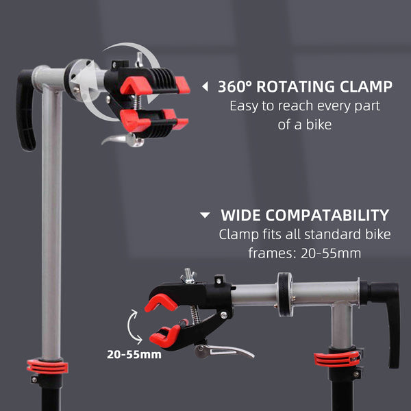 Adjustable bicycle repair stand 