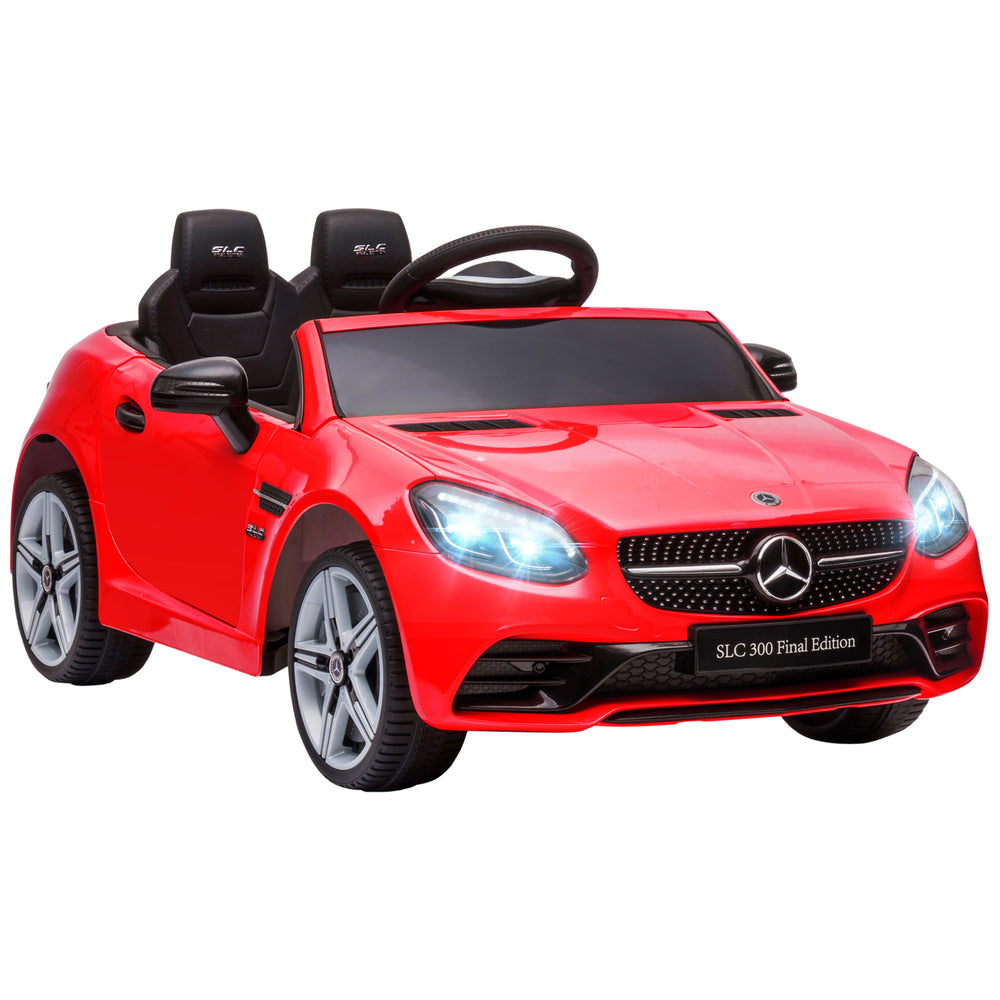 12V car with parental remote control and two motors, red