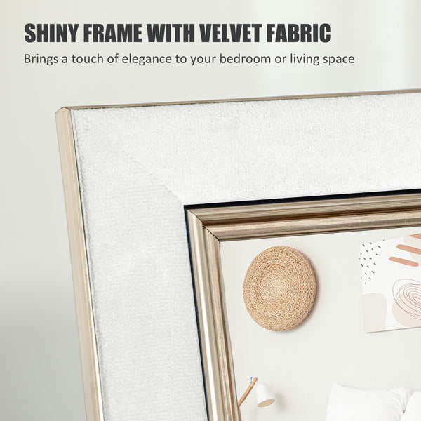 Standing or wall-mounted mirror with frame, white