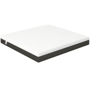 10" 3-Layer King Mattress with Cooling Memory Foam and Pressure Relief – White and Dark Gray
