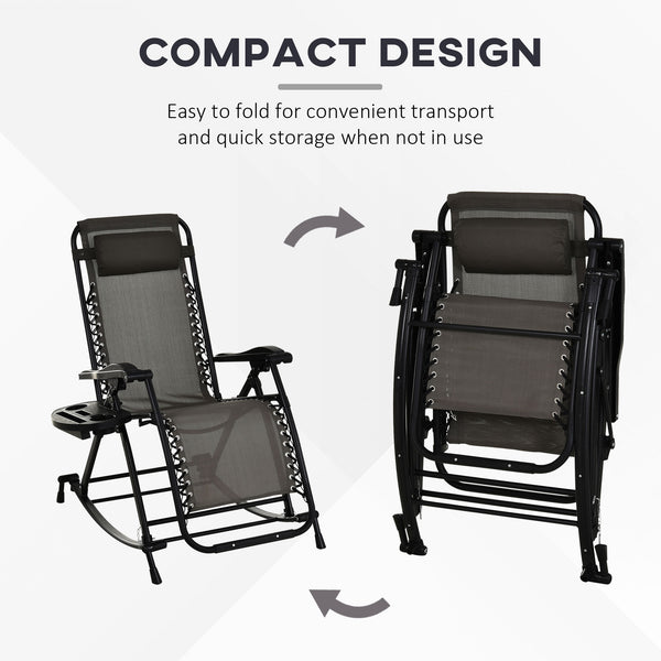 2-in-1 adjustable zero-gravity recliner chair, grey