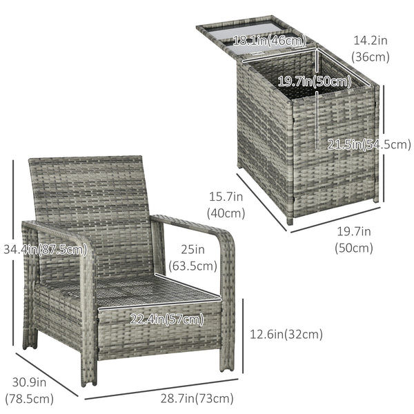 3-piece garden furniture set in woven resin, beige
