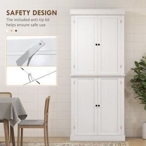 Kitchen cabinet with 4 doors, white