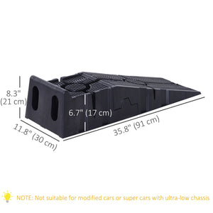 Set of 2 heavy-duty nesting car ramps, 5,500 lb capacity – Black