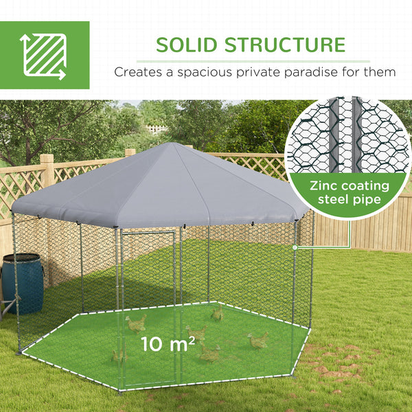 Chicken coop with shelter for 10 to 15 chickens