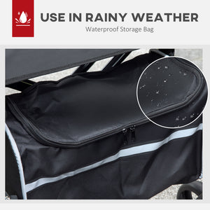 20cm Height Adjustable Folding Rollator Walker, Red