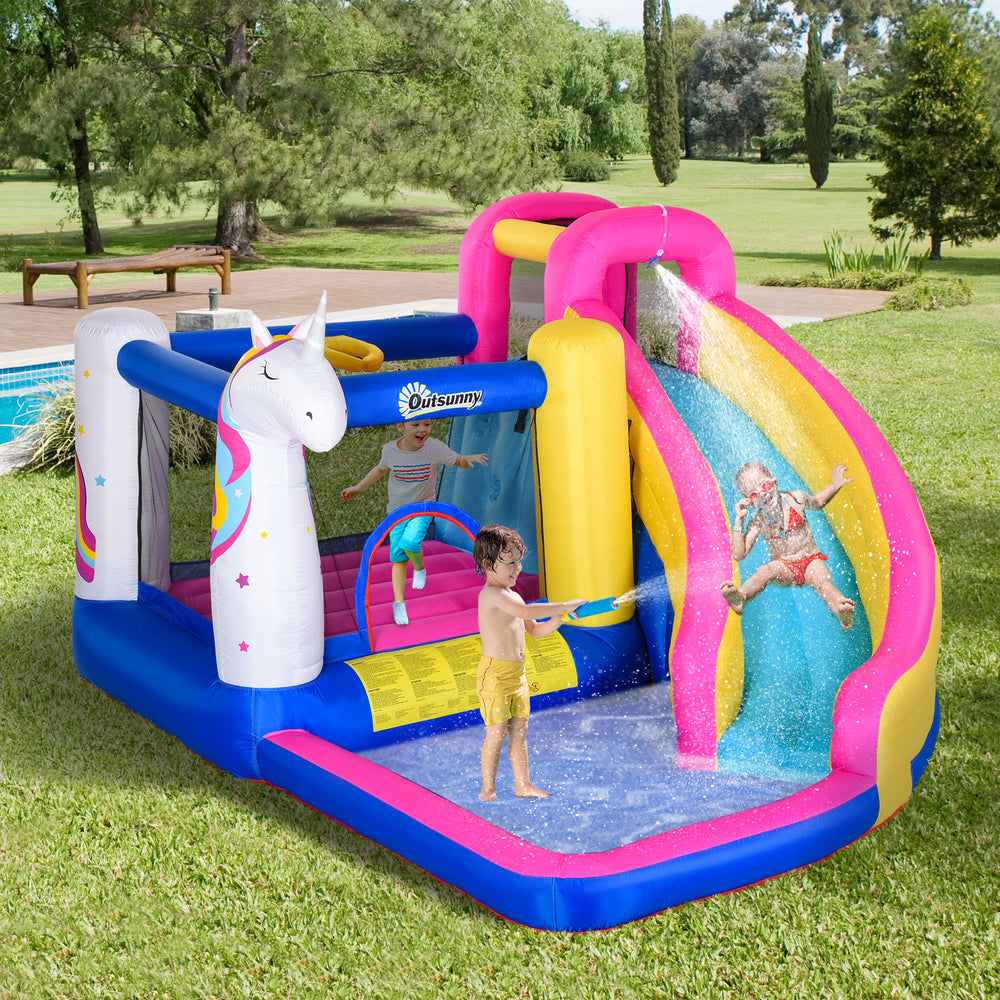 5-in-1 Unicorn Bouncy Castle