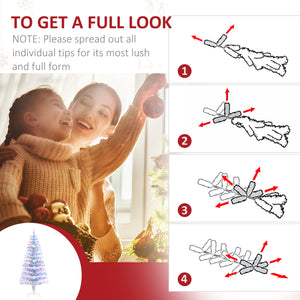 5ft White Pre-Lit LED Fiber Optic Artificial Christmas Tree