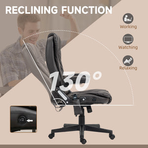 Massage and heating office chair in faux leather