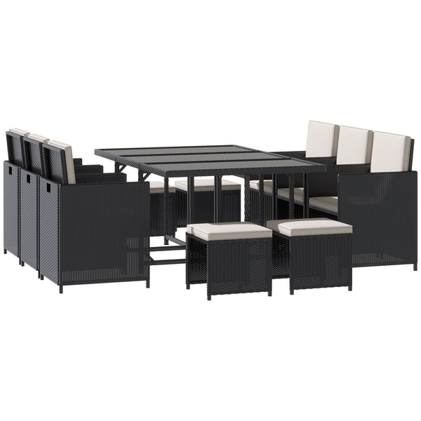 11-piece resin wicker dining set