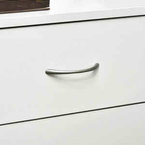 Modern bedside table with 3 drawers, white