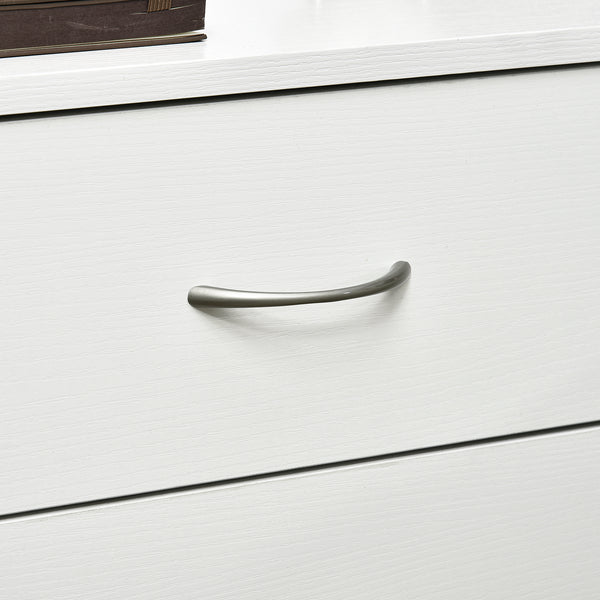 Modern bedside table with 3 drawers, white