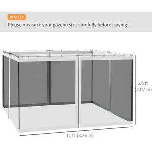 Replacement mosquito net for gazebo 10 x 12