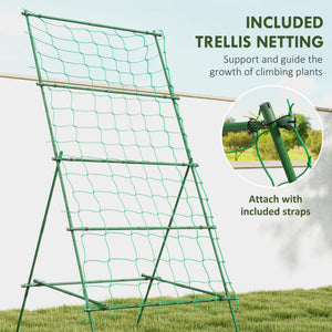 A-frame plant support with support net