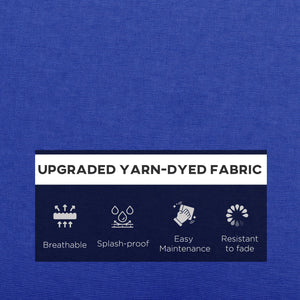 Set of 4 Replacement Patio Chair Cushions with Back, Navy Blue