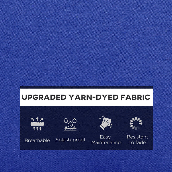 Set of 4 Replacement Patio Chair Cushions with Back, Navy Blue