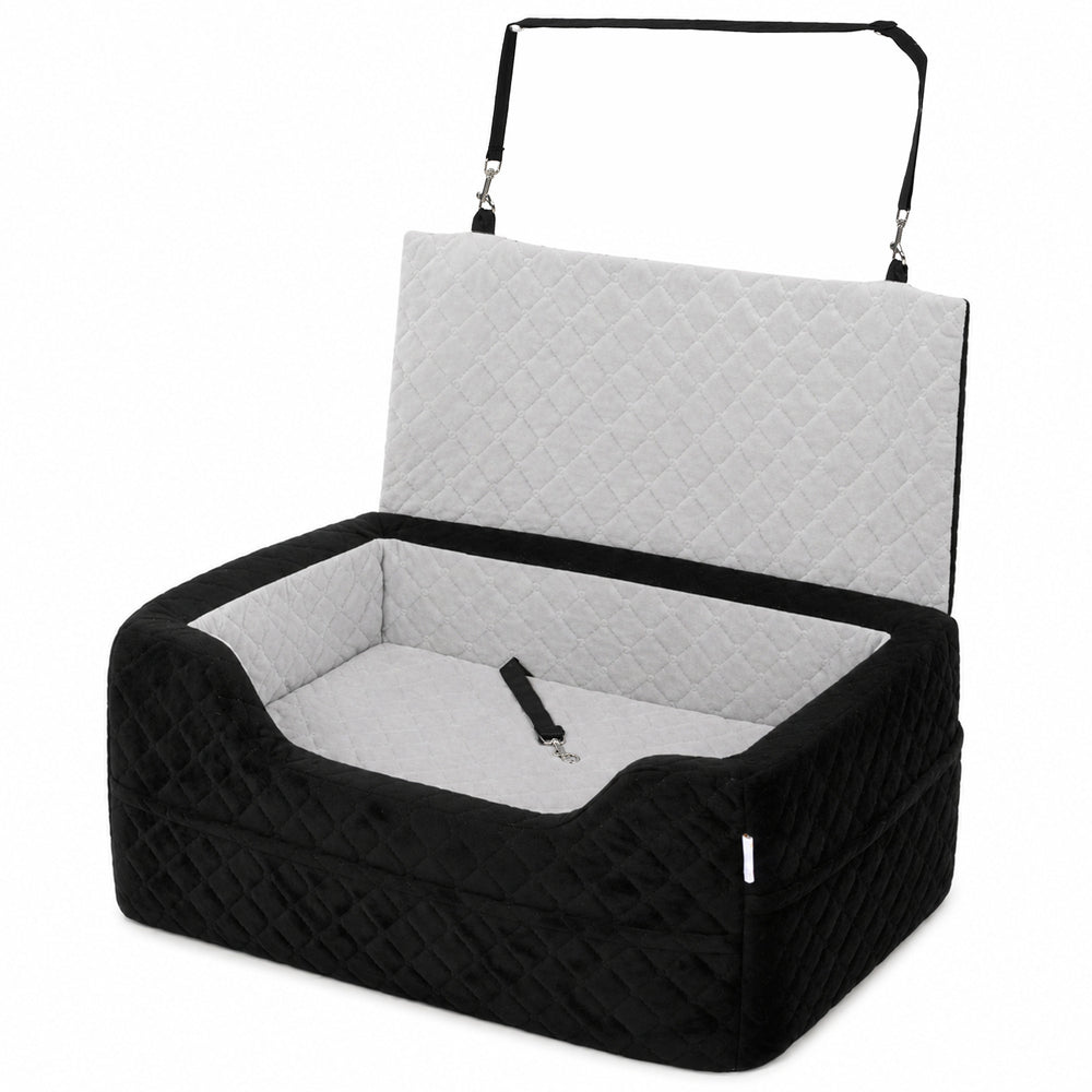 Padded car seat for dogs and cats up to 22 lbs