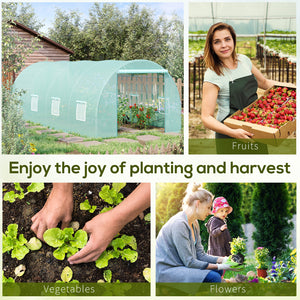 20 x 10 x 7 ft Heavy Duty Outdoor Walk-In Greenhouse