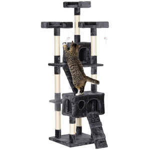 172cm Multi-Level Cat Tree, Dark Grey