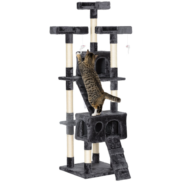 172cm Multi-Level Cat Tree, Dark Grey