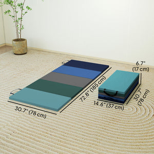 1.8m Folding Gymnastics Mat with Carry Handles, Multi-Color