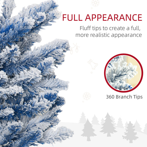 6ft Pre-Lit Frosted Artificial Christmas Trees