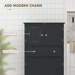 Kitchen storage unit, black