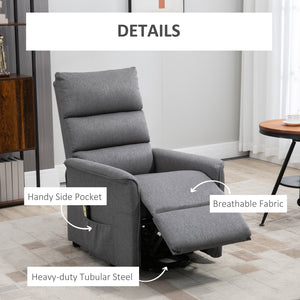 Electric Recliner Lift Chair for Seniors with Remote Control, Dark Grey