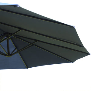 15-foot double-sided parasol, blue