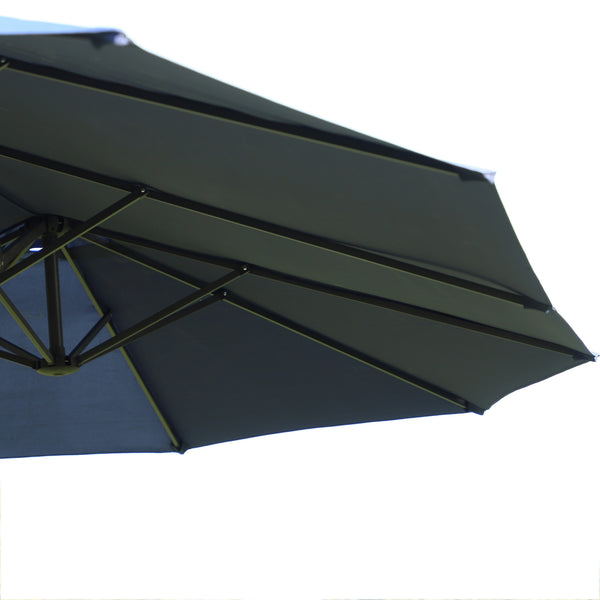 15-foot double-sided parasol, blue