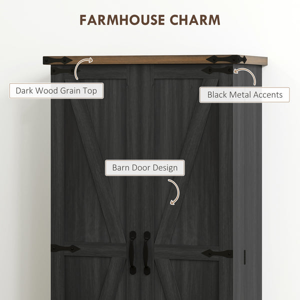 Pantry Storage Cabinet, Black