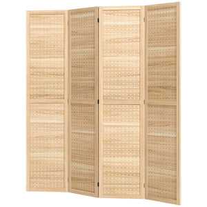 4-panel self-supporting and folding partition wall, natural