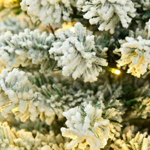 6ft Pre-Lit Slim Artificial Christmas Tree with Warm White LED Lights