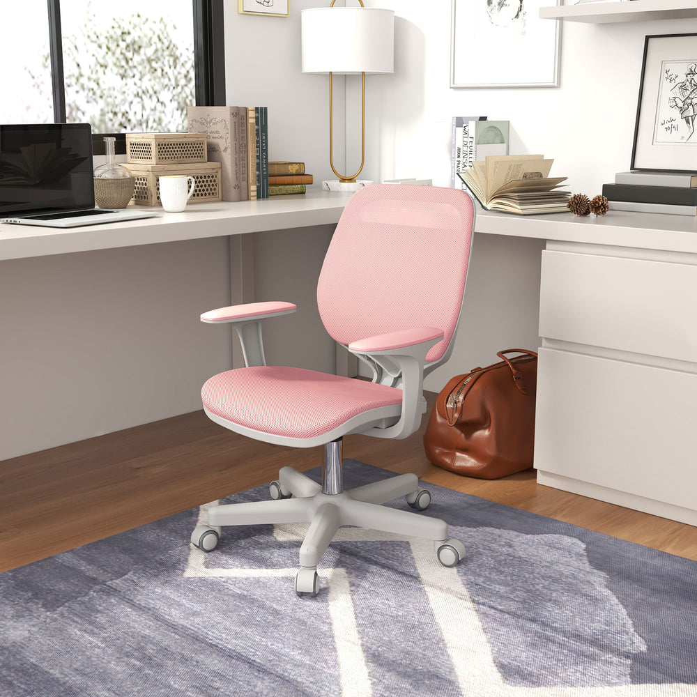 Office chair with mesh backrest, pink