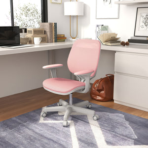 Office chair with mesh backrest, pink