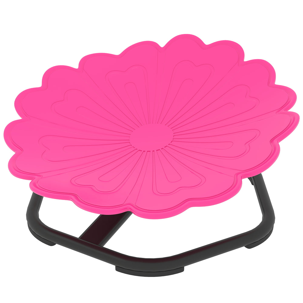 Pink Flower Shaped Children's Swivel Chair