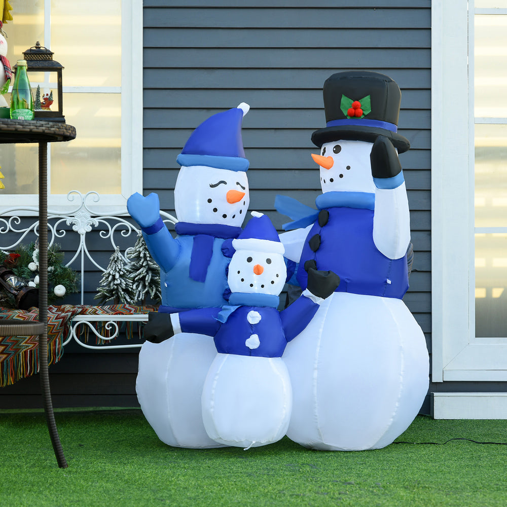 1.2m tall inflatable snowman trio